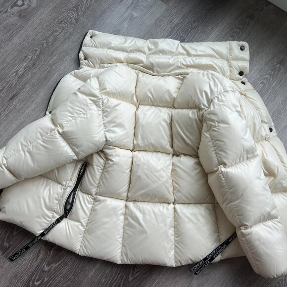 Authentic Moncler Parana Hooded Jacket / Size 00 / Ivory with blue lining - Picture 4 of 11